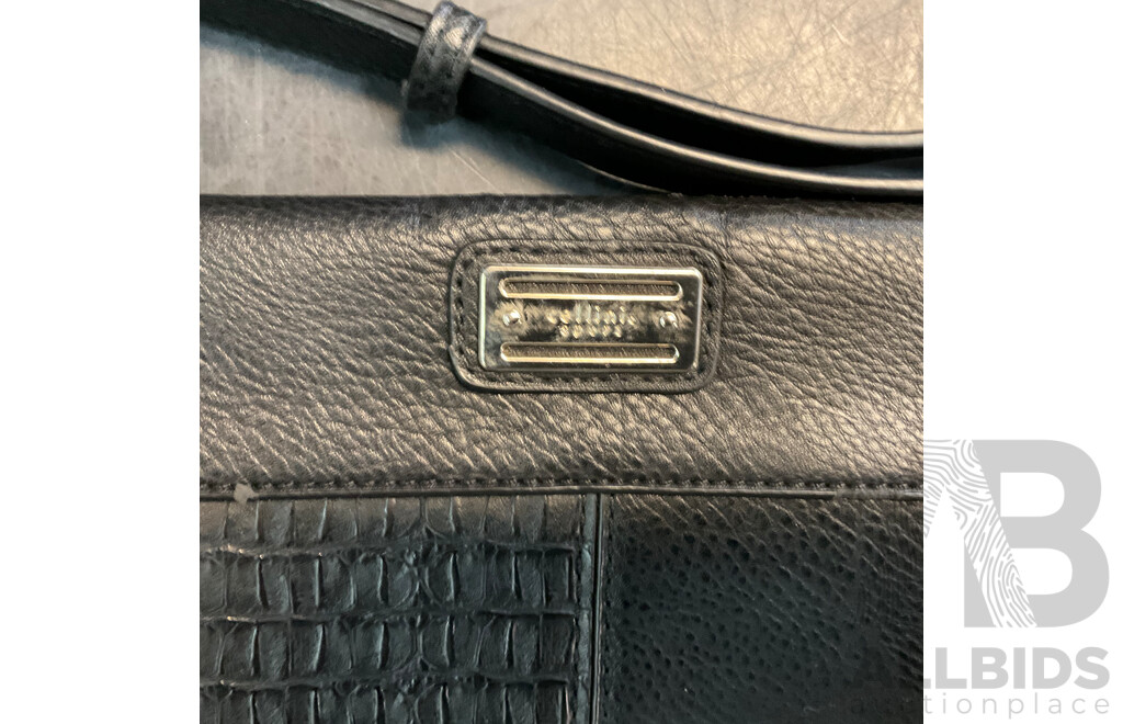 STATUS ANXIETY Leather Crossbody Bag & BASQUE Black Shoulder Bag & CEllINI Crossbody Bag - Lot of 4