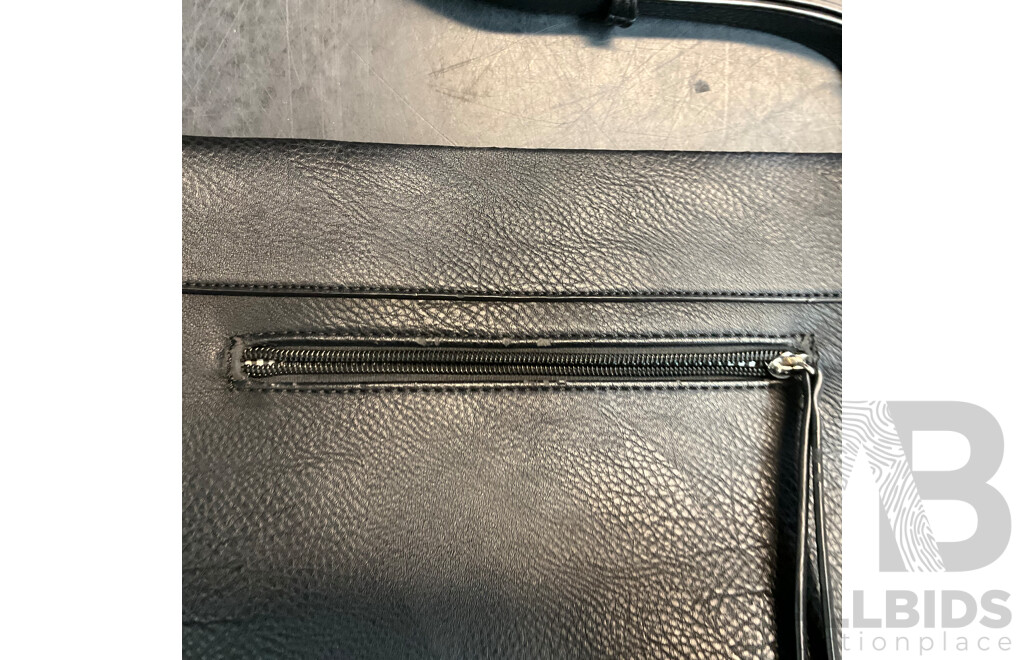 STATUS ANXIETY Leather Crossbody Bag & BASQUE Black Shoulder Bag & CEllINI Crossbody Bag - Lot of 4