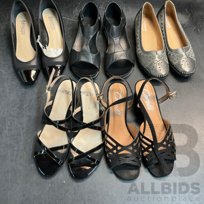 Assorted Women's Open Toe Shoes & Loafers Included , Portland and More - Size 38/39/9/8c/6 - Lot of 5
