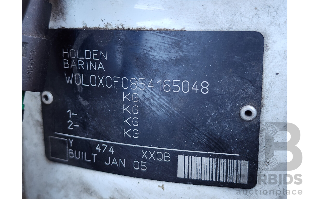 4/2005 Holden Barina  XC (MY04.5) 3d Hatchback White 1.4L