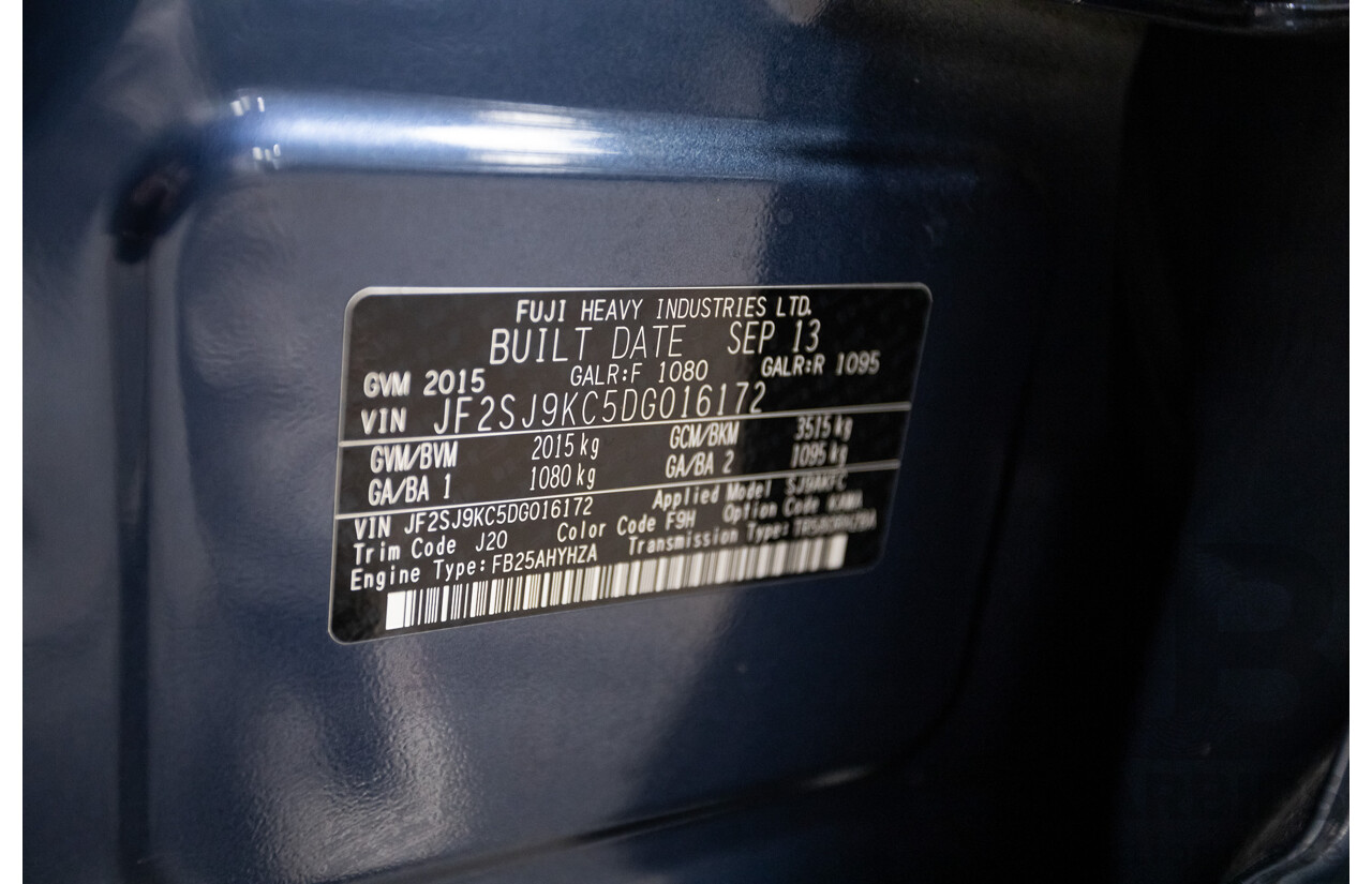 10/2013 Subaru Forester 2.5i-L AWD MY13 4D Wagon Marine Blue Metallic 2.5L