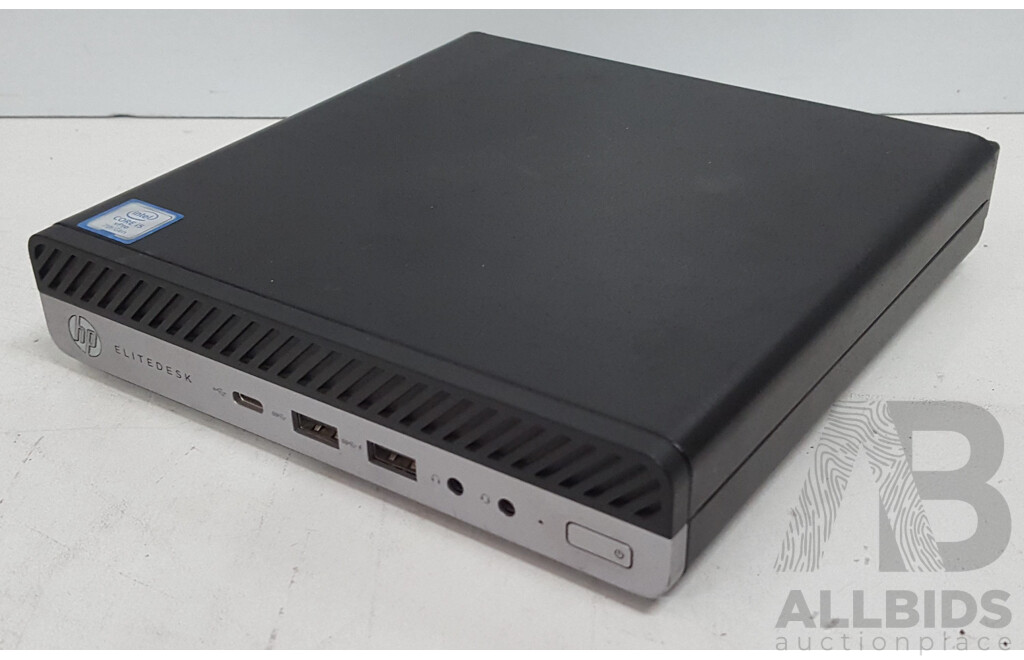 HP EliteDesk 800 G3 DM 35W Intel Core i5 (7500T) 2.70GHz-3.30GHz 4-Core CPU Ultra Small Form Factor Desktop Computer w/ Power Supply