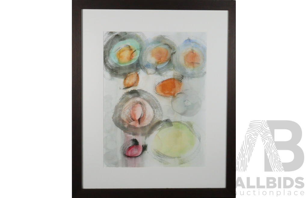 John Joseph Albert, (20th Century), Soul Searching III, Mixed Media Original Watercolour, 87 x 72 cm (frame)
