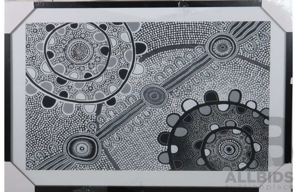 Emma Stenhouse, (20th Century, Indigenous-Australian), My Way [from the Collection Journey & Nurture], Limited Edition Framed Canvas Print, 60 x 90 cm (frame)