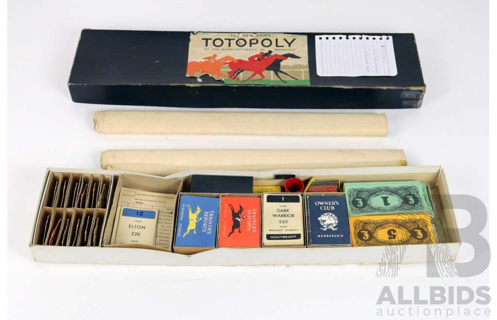 Vintage Boxed Totopoly Horse Racing Game