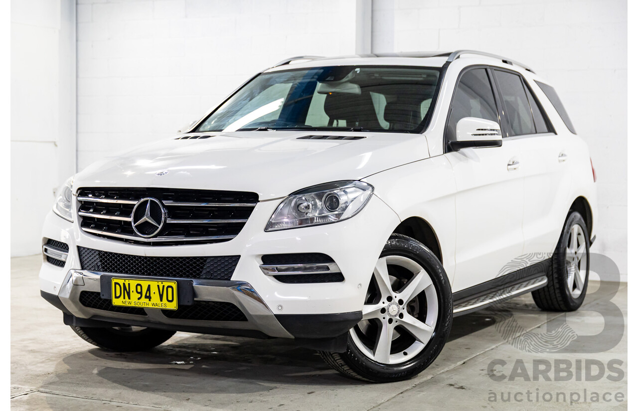 11/2014 Mercedes-Benz ML250 CDI Bluetec (4x4) 166 4d Wagon Polar White Turbo Diesel 2.1L