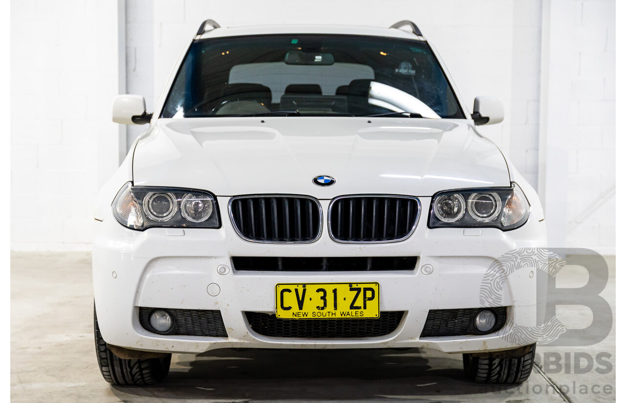 10/2009 BMW X3 Xdrive 20d M Sport Lifestyle (AWD) E83 MY10 4d Wagon Alpine White Turbo Diesel 2.0L