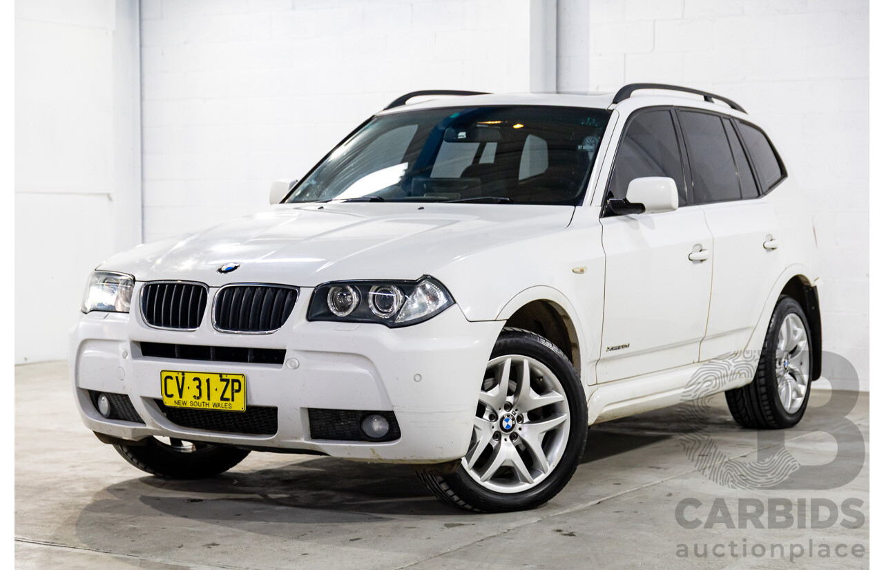 10/2009 BMW X3 Xdrive 20d M Sport Lifestyle (AWD) E83 MY10 4d Wagon Alpine White Turbo Diesel 2.0L