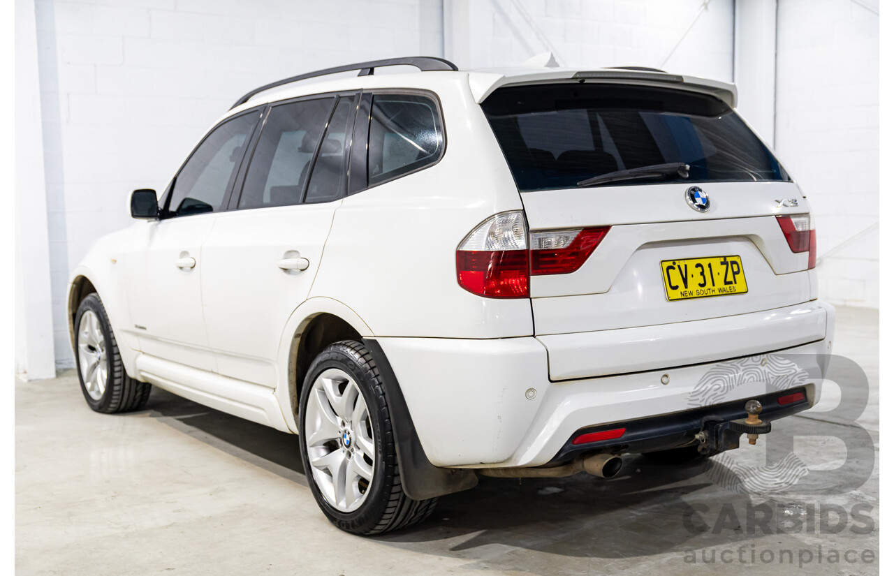 10/2009 BMW X3 Xdrive 20d M Sport Lifestyle (AWD) E83 MY10 4d Wagon Alpine White Turbo Diesel 2.0L