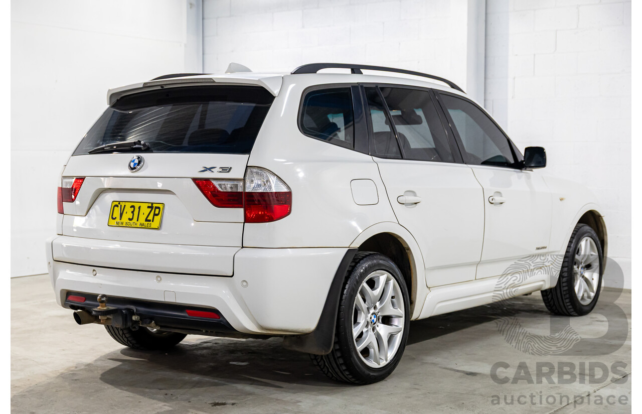 10/2009 BMW X3 Xdrive 20d M Sport Lifestyle (AWD) E83 MY10 4d Wagon Alpine White Turbo Diesel 2.0L