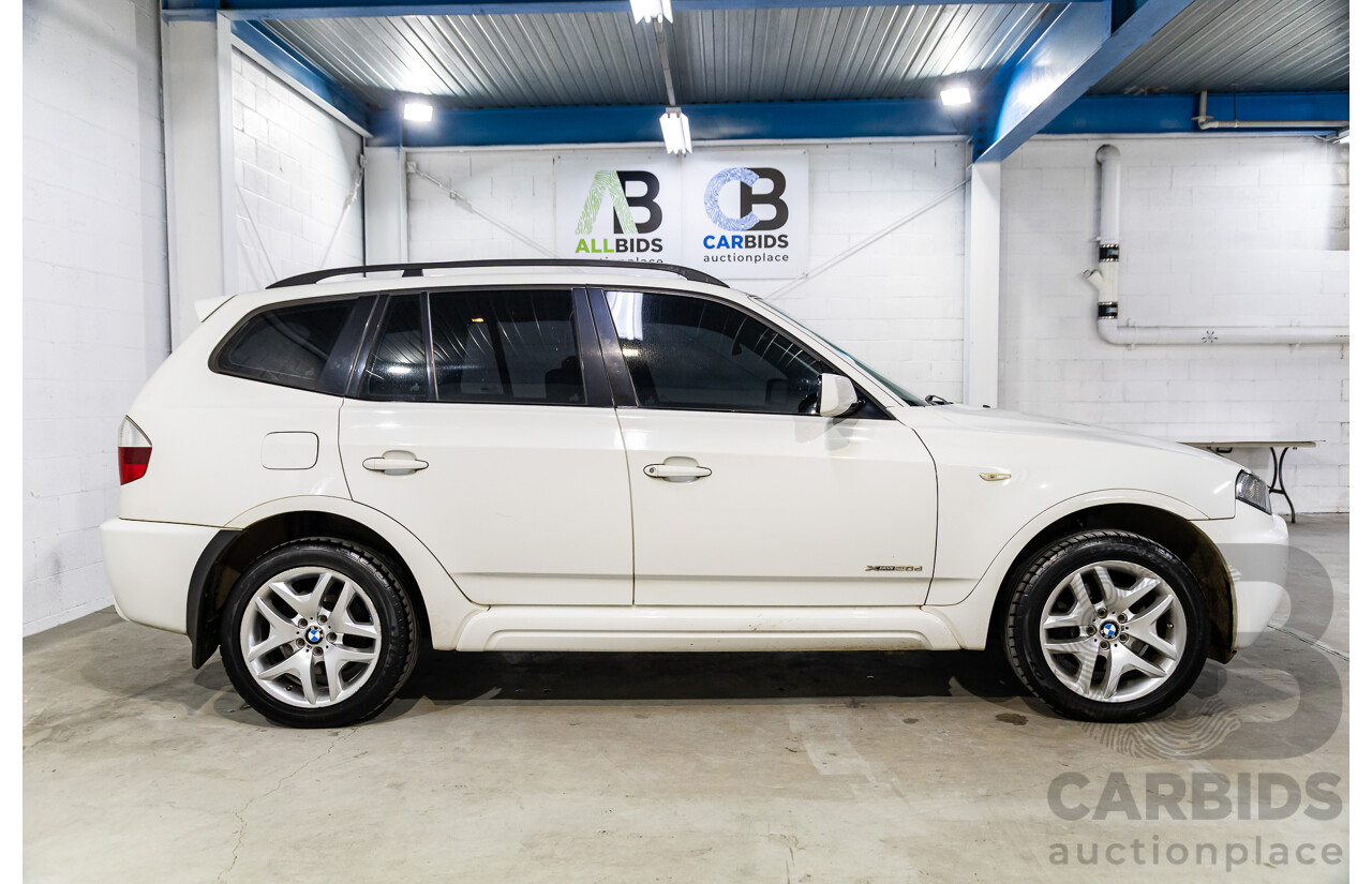 10/2009 BMW X3 Xdrive 20d M Sport Lifestyle (AWD) E83 MY10 4d Wagon Alpine White Turbo Diesel 2.0L