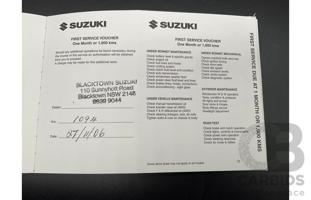 10/2006 Suzuki Swift EZ 5d Hatchback Bluish Black Metallic 1.5L