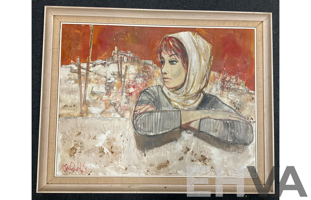 Jean Baptiste (Johny) Valadie (1933- ) Woman (Mid 20th Century) Oil on Canvas, 59 x 74 cm (frame)