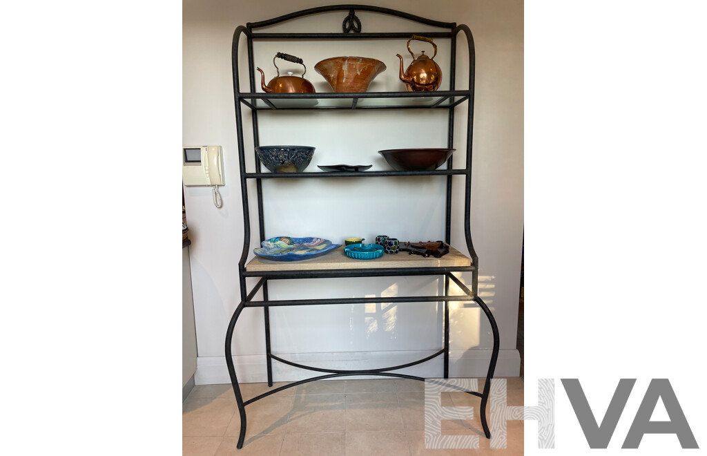 Three Tier Baker's Stand with Sandstone Shelf