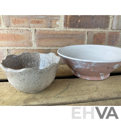 Roma Rubensohn (1927-2025) Collection of Studio Pottery Collection in Beige, Grey, Green Tones - Lot of 6