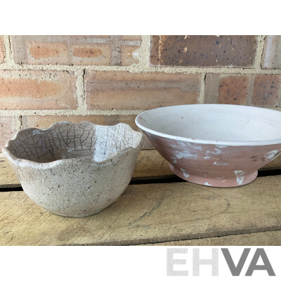 Roma Rubensohn (1927-2025) Collection of Studio Pottery Collection in Beige, Grey, Green Tones - Lot of 6