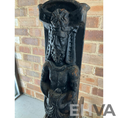 Antique Heavy Gauge Cast Iron Fire Dogs