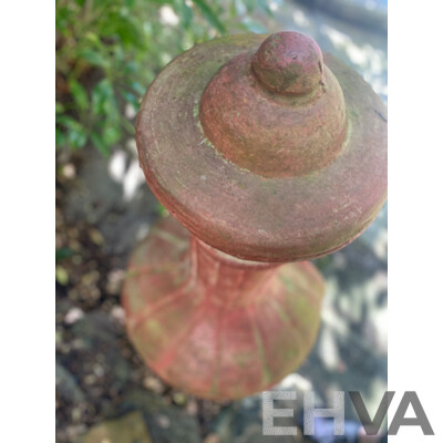 Terracotta Chimnea on Wrought Metal Stand