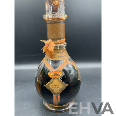 Assorted Vintage Spirits - GUILLAT Liqueurs - Four Comparment Bottle, Pernod Fils, Noilly Prat & Co Vermouoth  - Lot of 3