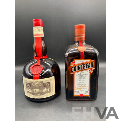 Assorted Vintage Spirits - Grand Marnier, Cointreau Liqueur - Lot of 2