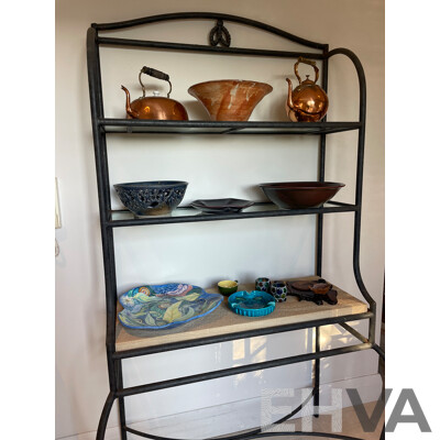 Three Tier Baker's Stand with Sandstone Shelf