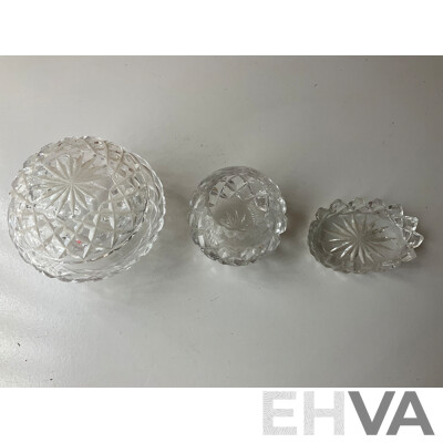 Collection of Bowls, Plates and Glasses - Including Waterford Crystal Lismore Bowl, HOYA Crystal,  Moss Agate Bowl and More  - Lot of 11