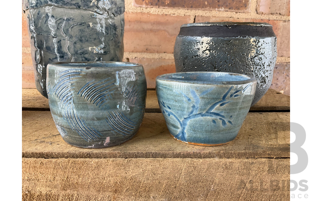 Roma Rubensohn (1927-2025) Collection of Studio Pottery Collection in Blue Tones - Lot of 23