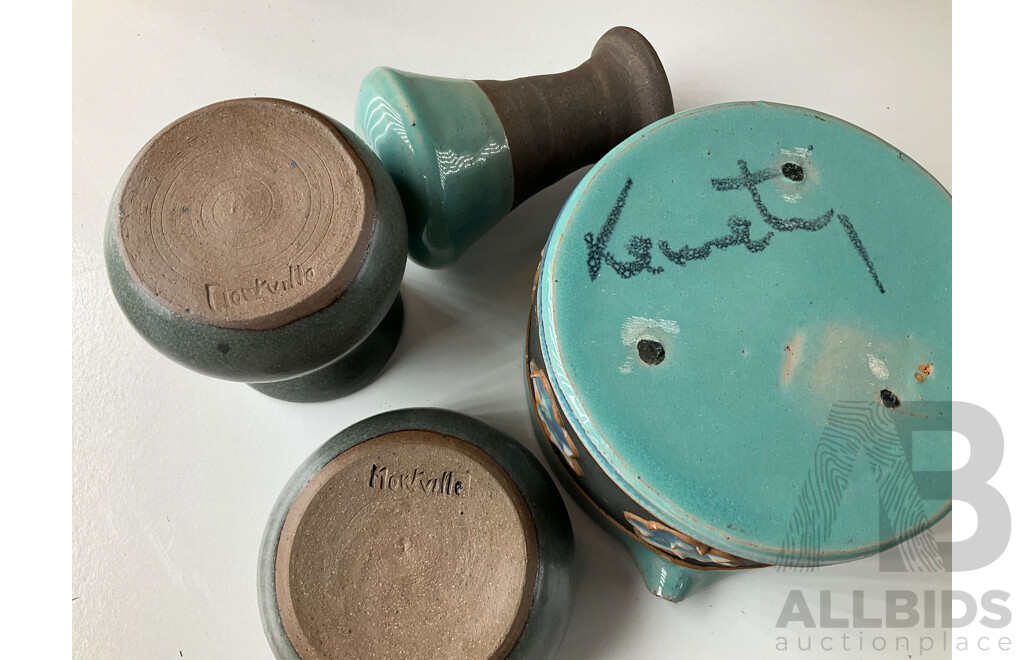 Roma Rubensohn (1927-2025) Collection of Studio Pottery in Green Tones and others- Lot of 21