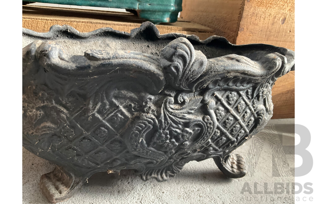 Cast Iron Decorative Planter Pot, Bonsai Pots and Others - Lot of 12