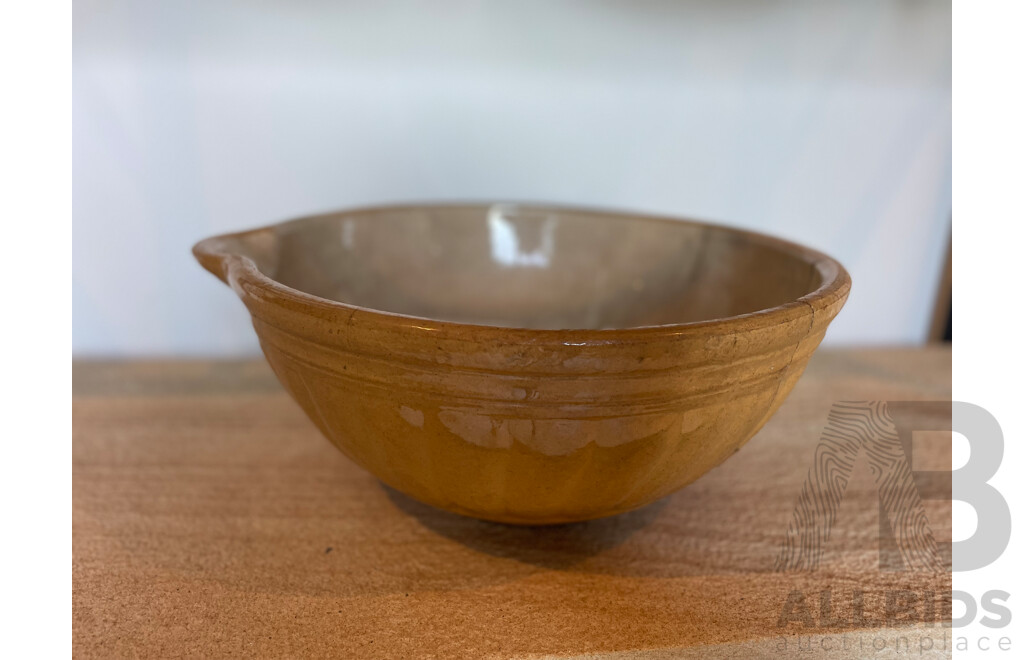 Bendigo Pottery Stoneware Tureen, with Another and French Mixing Bowl