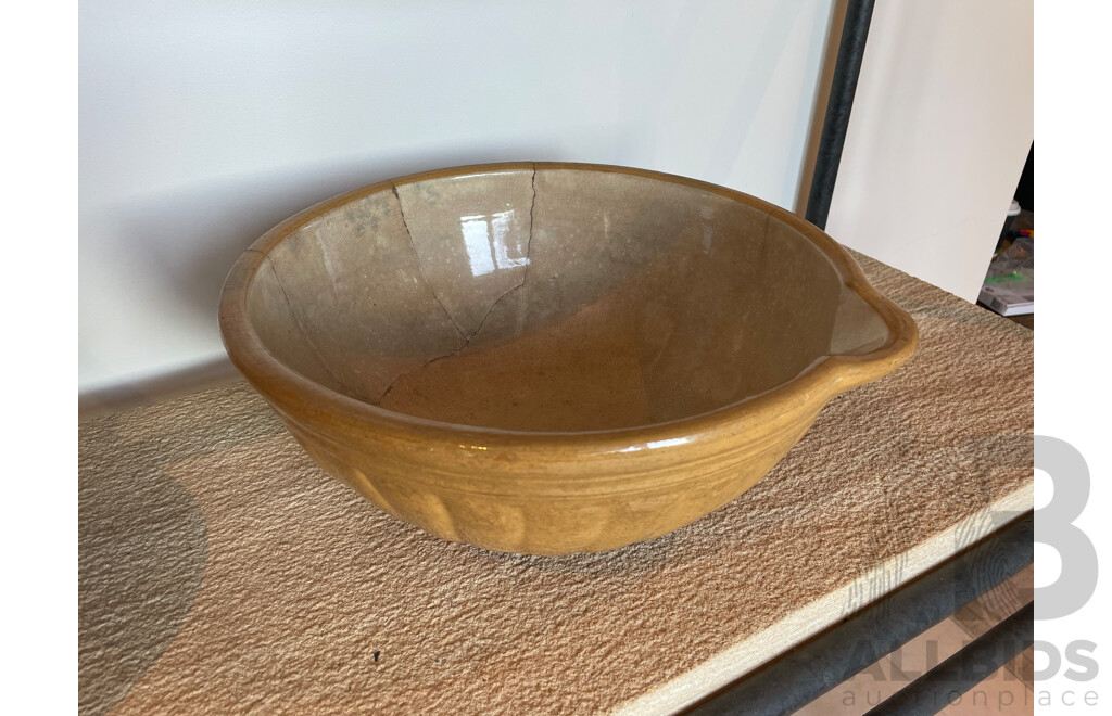 Bendigo Pottery Stoneware Tureen, with Another and French Mixing Bowl