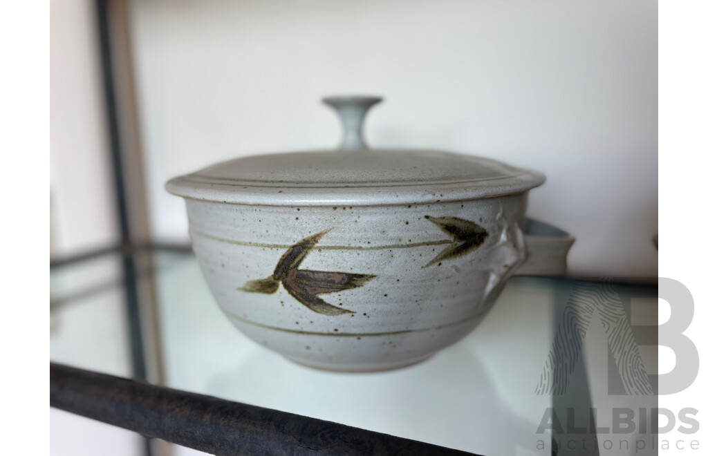 Bendigo Pottery Stoneware Tureen, with Another and French Mixing Bowl