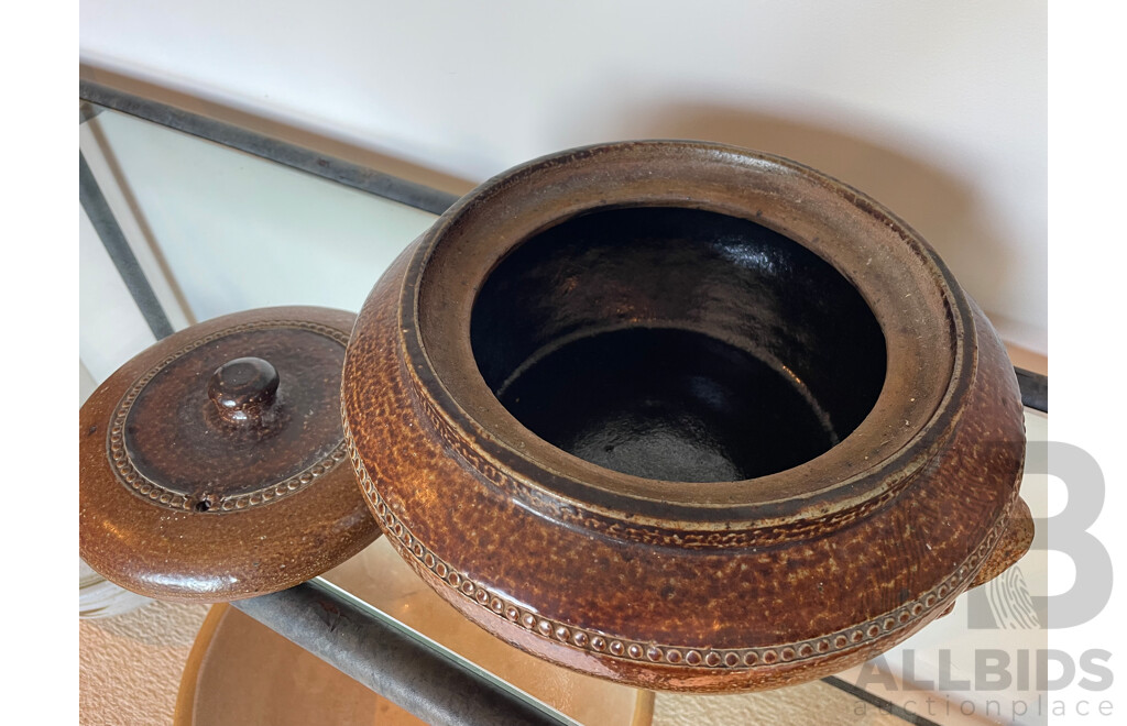 Bendigo Pottery Stoneware Tureen, with Another and French Mixing Bowl
