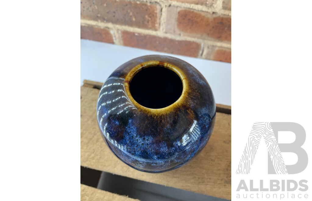 Drip Glazed Lustreware Studio Pottery Vases and Bowls