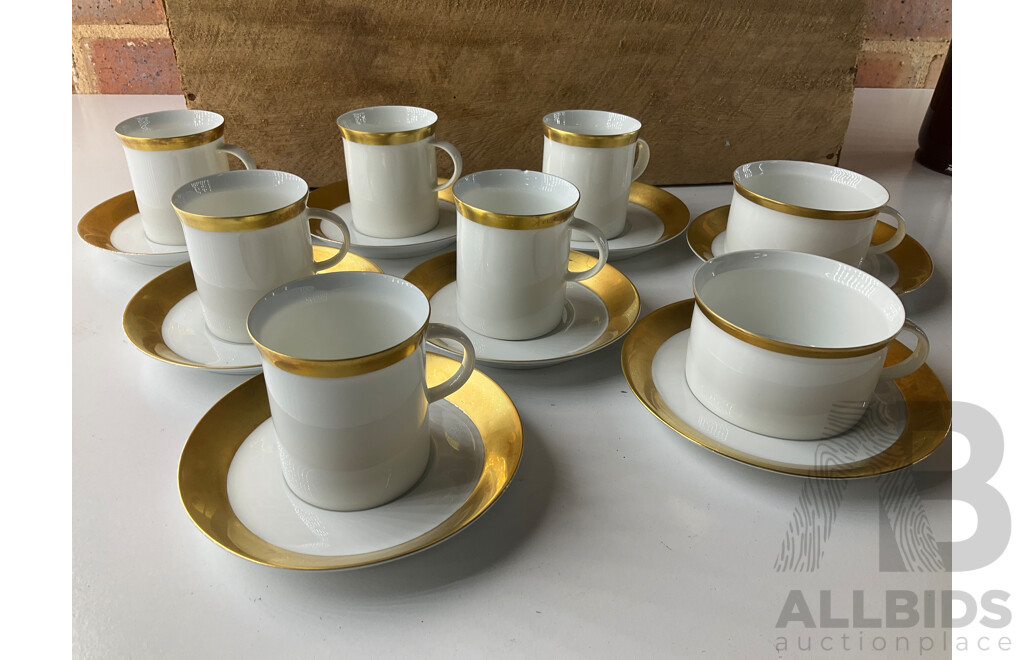 ROYAL DOULTON 'King George' Decanters (x4), Antique English Pitcher, Collection of Porcelain Trinket Boxes (x4), ROSENTHAL German Gilt Porcelain Coffee Set and More