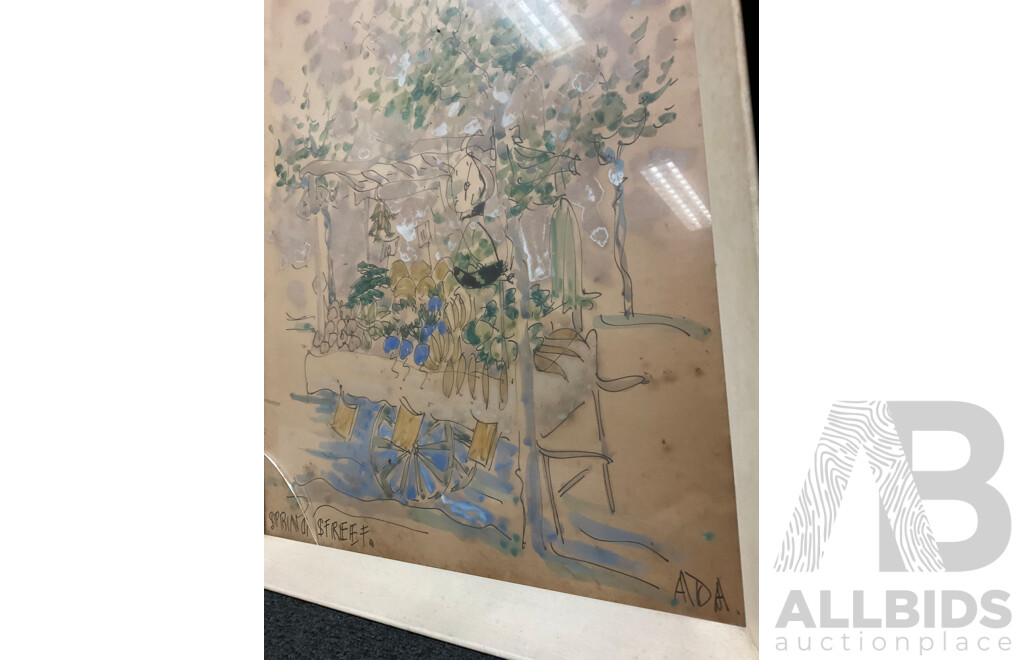 Paintings and Prints, Including ''Spring Street