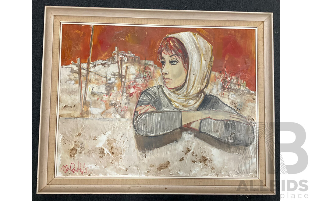 Jean Baptiste (Johny) Valadie (1933- ) Woman (Mid 20th Century) Oil on Canvas, 59 x 74 cm (frame)