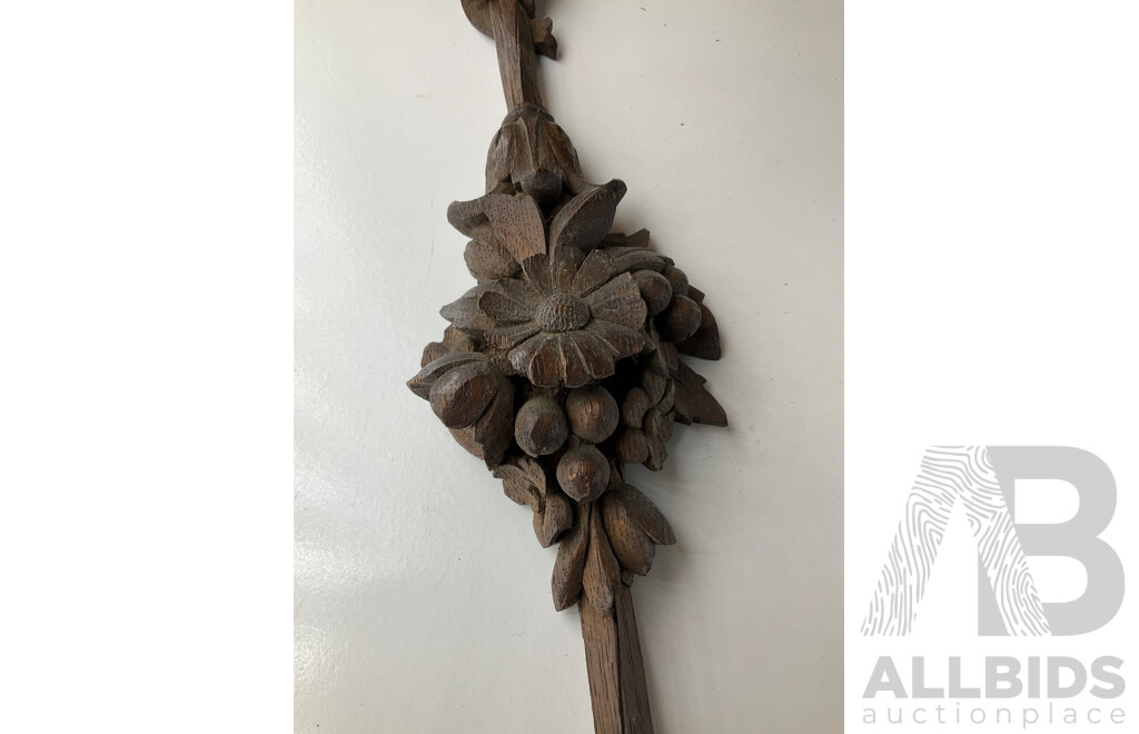 Late 19th Century Continental Carved Oak Architectural Drops