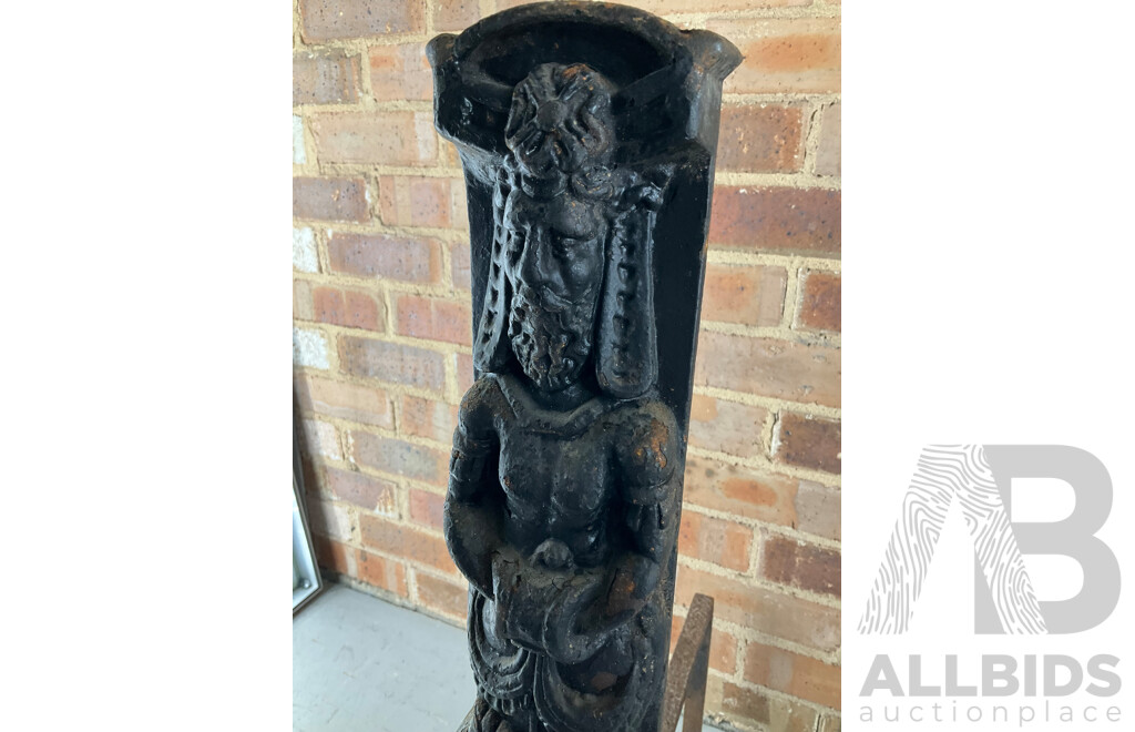 Antique Heavy Gauge Cast Iron Fire Dogs