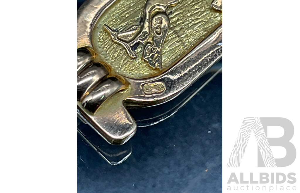 Vintage Double Sided Egyptian Cartouche Pendant, Egyptian Ankh Cross Key of Life Pharaonic Alphabet Gold Pendant and Lapis Lazuli Scarab Necklace - Lot of 3