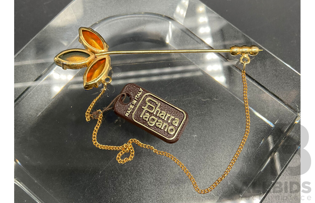 9ct Gold Necklace with 1960's Braniff Airlines Gilt Sterling Necklace Pendant for Stewardess, Vintage Poodle Brooch, Nugget Stud Earring and Others - Lot of 8