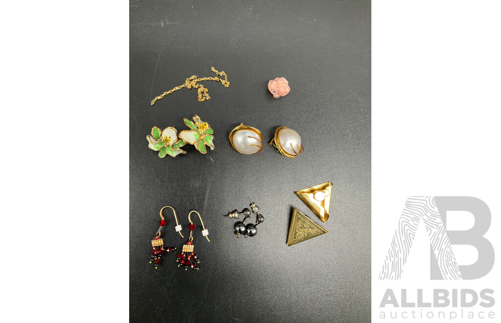 Vintage Enamelware Stud Earings, Necklaces and Others