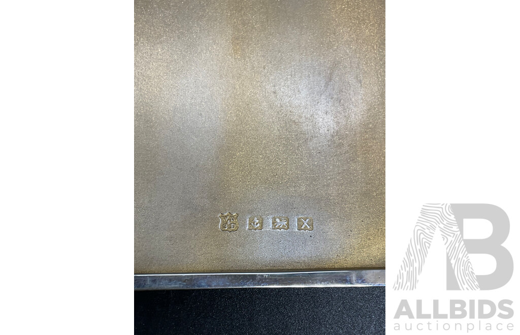 Art Deco Sterling Silver and Rose Gold Cigarette Case - William Neale & Sons, Birmingham 1938