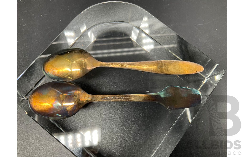 Collecton of ROYAL VIKING LINE Sterling Silver Teaspoons and Others