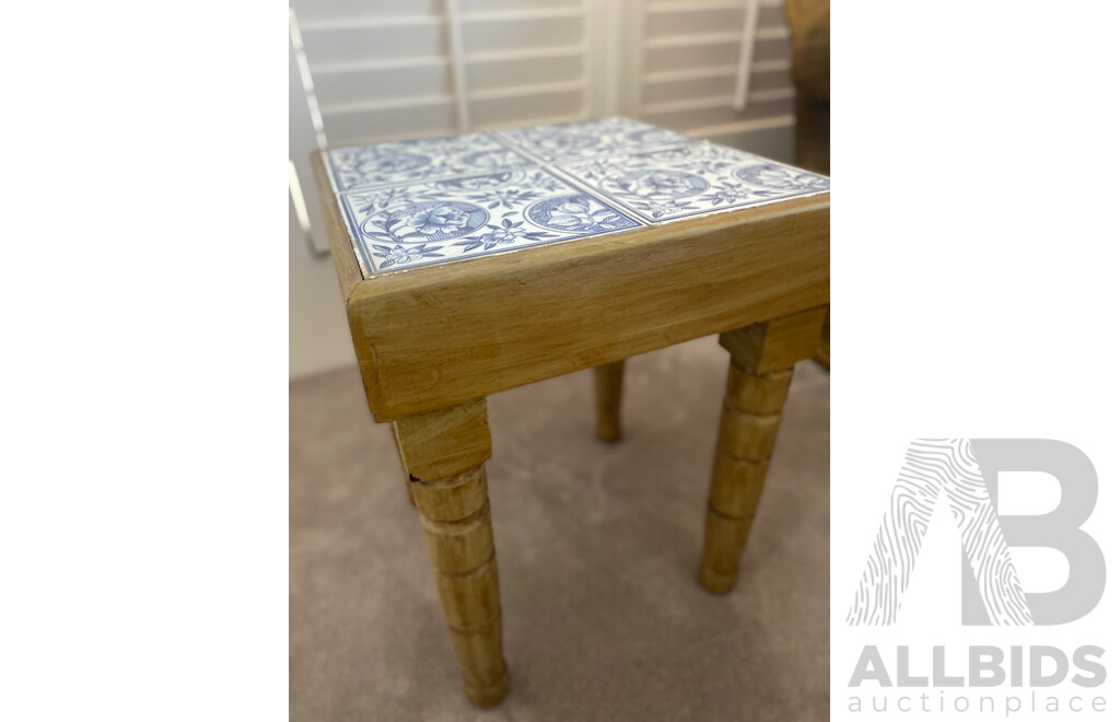 Chinese Rosewood Jardiniere Stand, John Duffecy Stool and Another