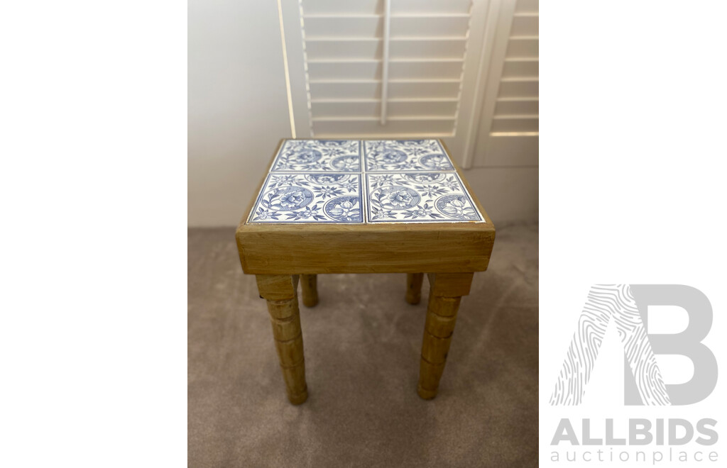 Chinese Rosewood Jardiniere Stand, John Duffecy Stool and Another
