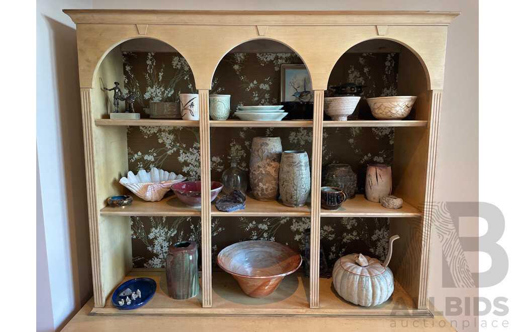 French Provincial Style Limed Three Drawer Display Cabinet - Kroehler, USA