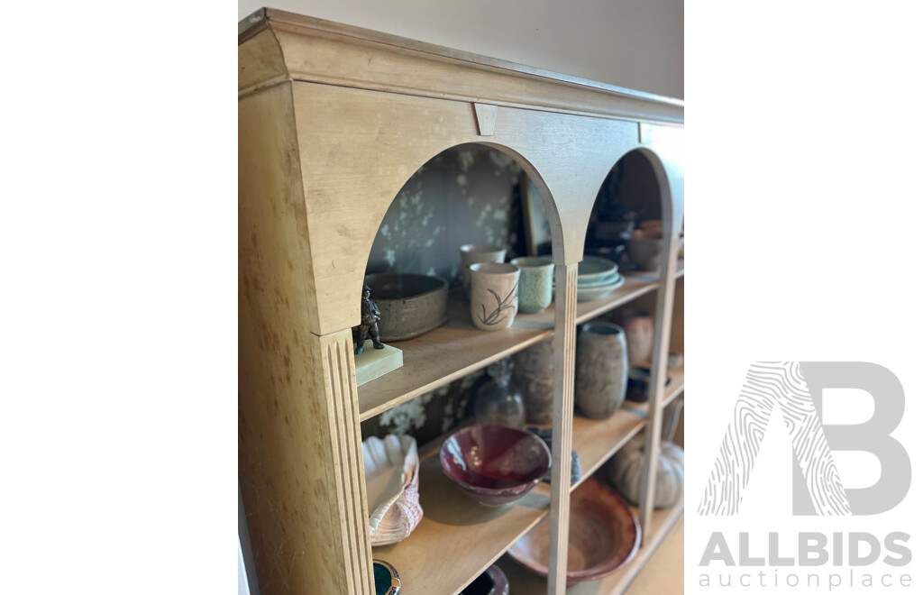 French Provincial Style Limed Three Drawer Display Cabinet - Kroehler, USA
