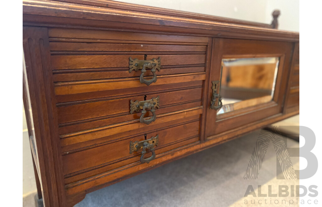 Early 20th Century Cedar Nine Drawer Dresser Top