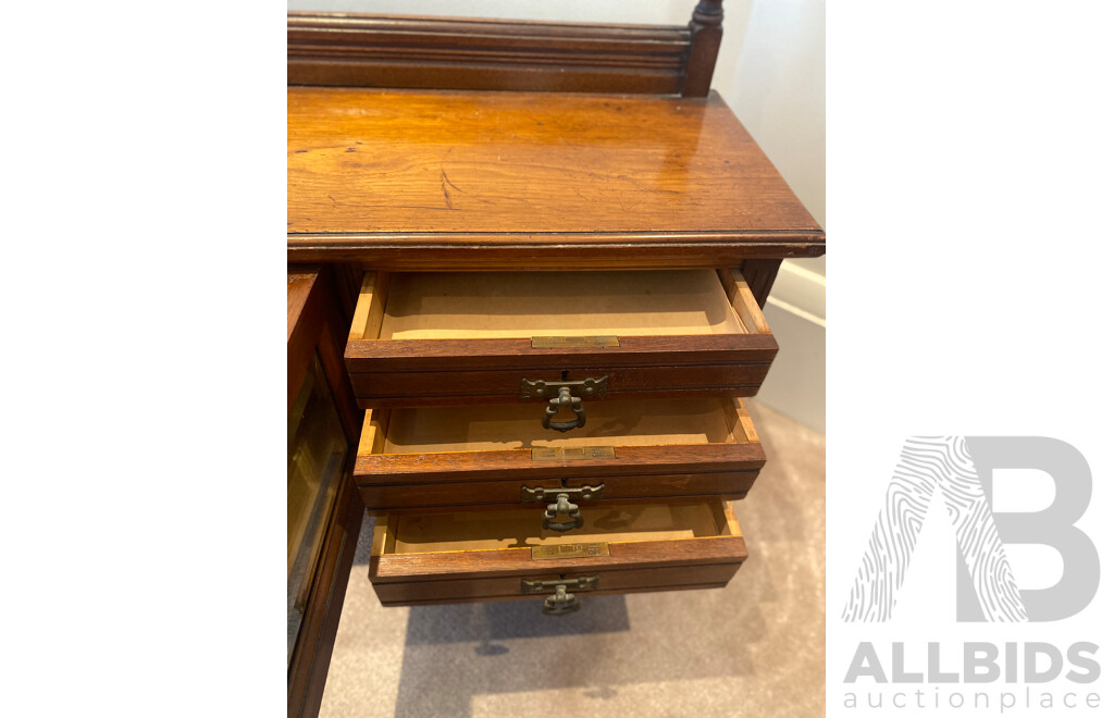 Early 20th Century Cedar Nine Drawer Dresser Top